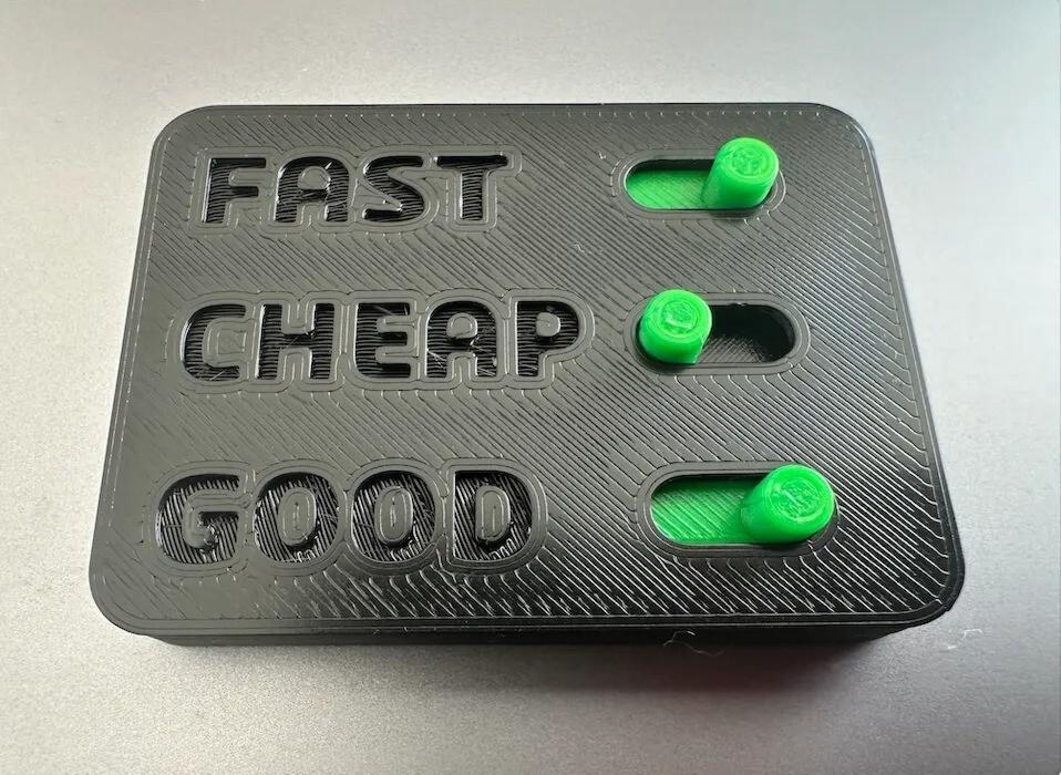 Good Fast Cheap Fidget Toy Slider: Pick Two Pricing Tool Gift Tactile Sensory