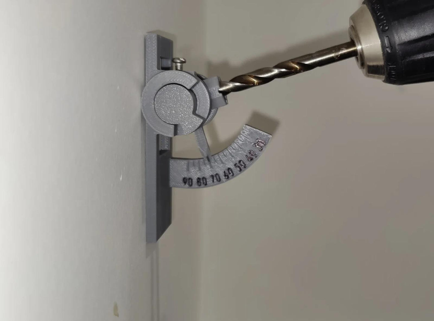 Adjustable Drill Angle Jig Guide Wall Mount Bit Holder Tool Precision Hole