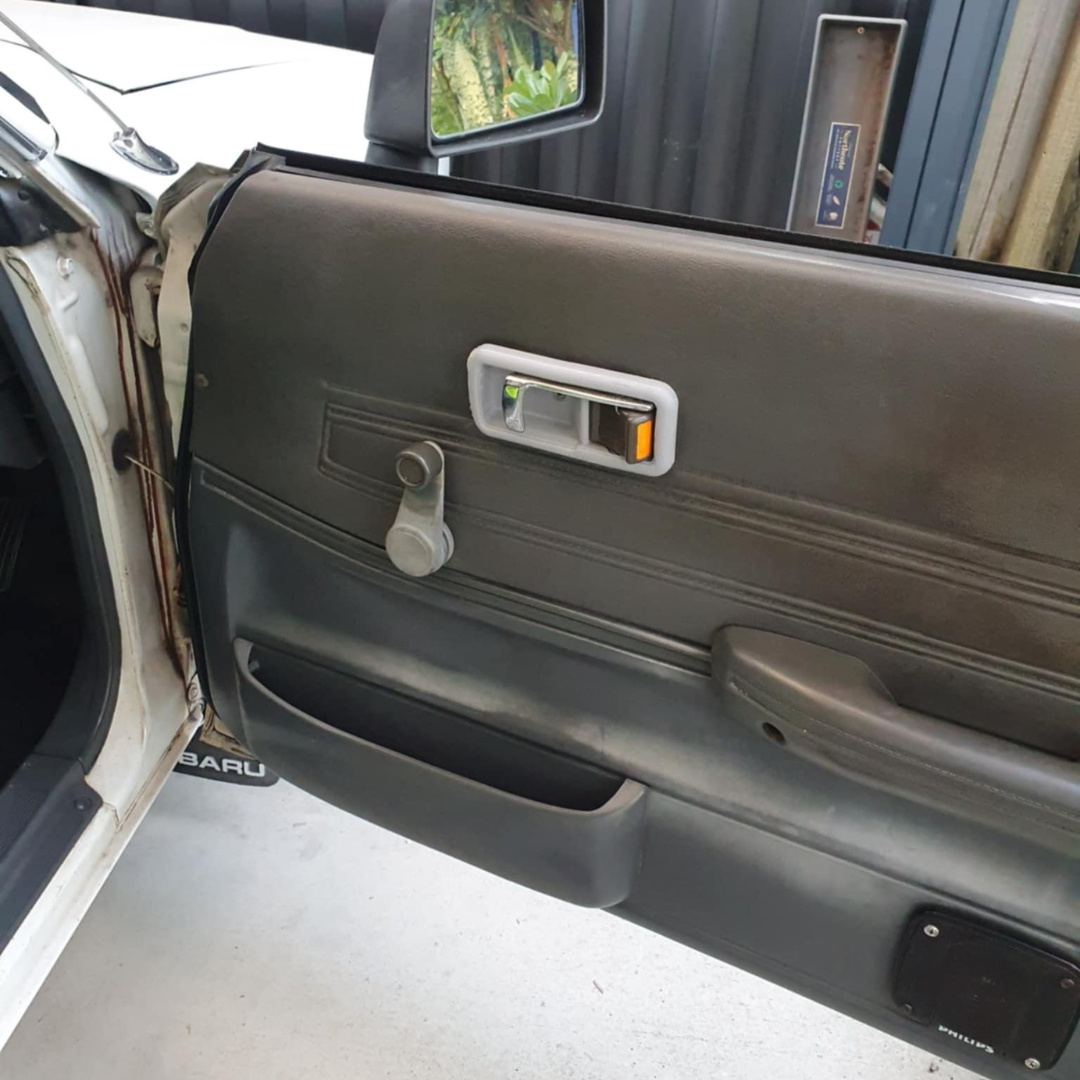 2x Set Subaru Brumby Ute Door Handle Frame Trim Housing BRAT 1981-1994