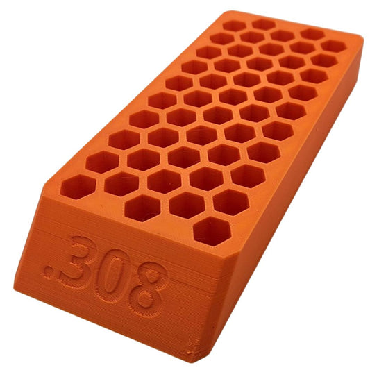 308 Reloading Block Ammo Stand Ammunition Loading Tray - 50 Round Capacity