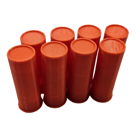 12GA Gauge Snap Caps - Dummy Rounds 8x Pack Plastic Training Ammo Rimfire Bullet