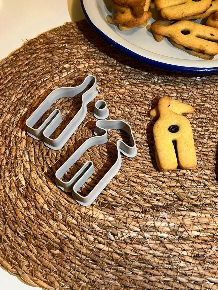 Dog Puppy Butt Cookie Cutter Set Embosser Stamp Biscuit Fondant Cutters Mould