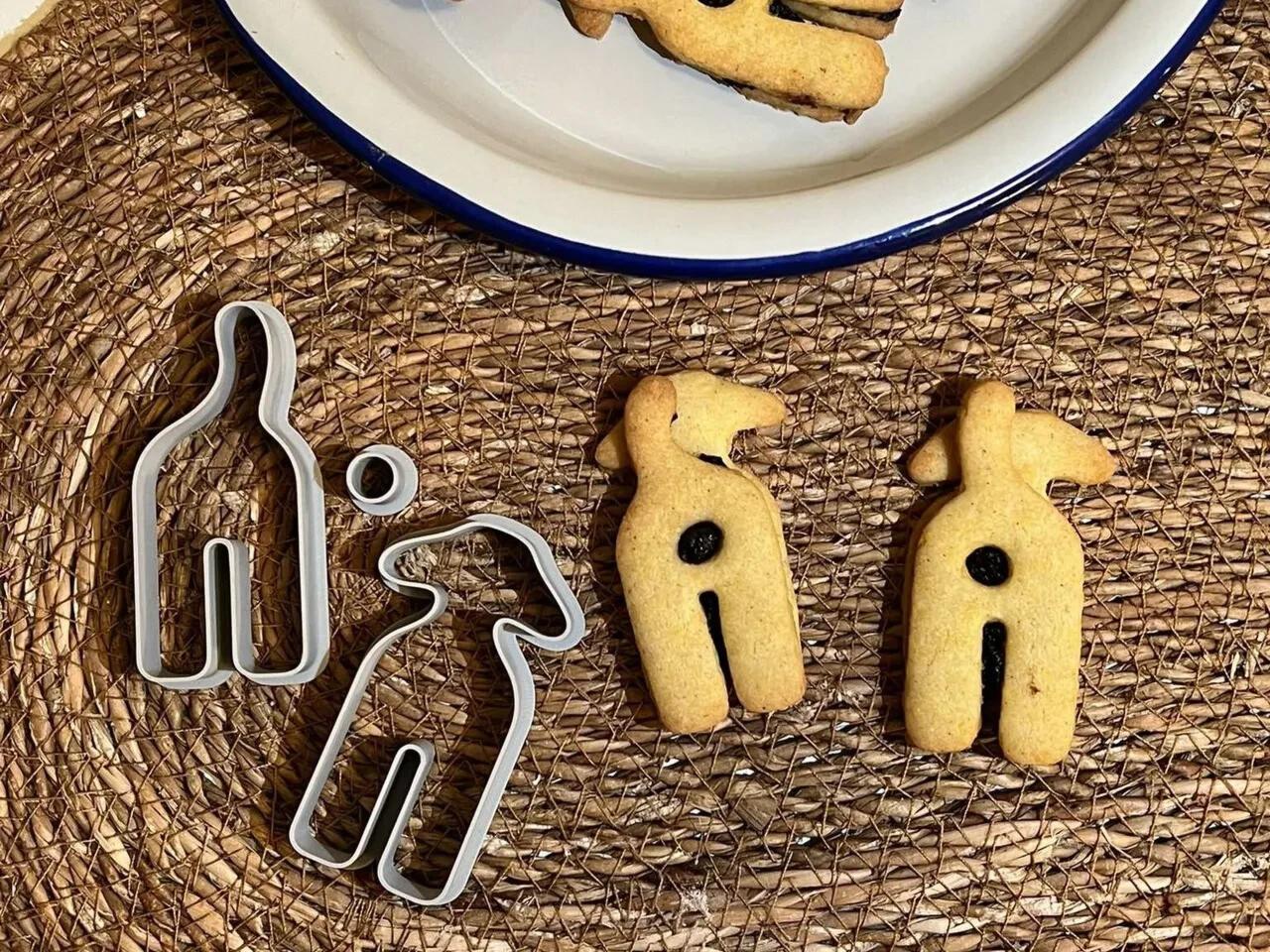Dog Puppy Butt Cookie Cutter Set Embosser Stamp Biscuit Fondant Cutters Mould
