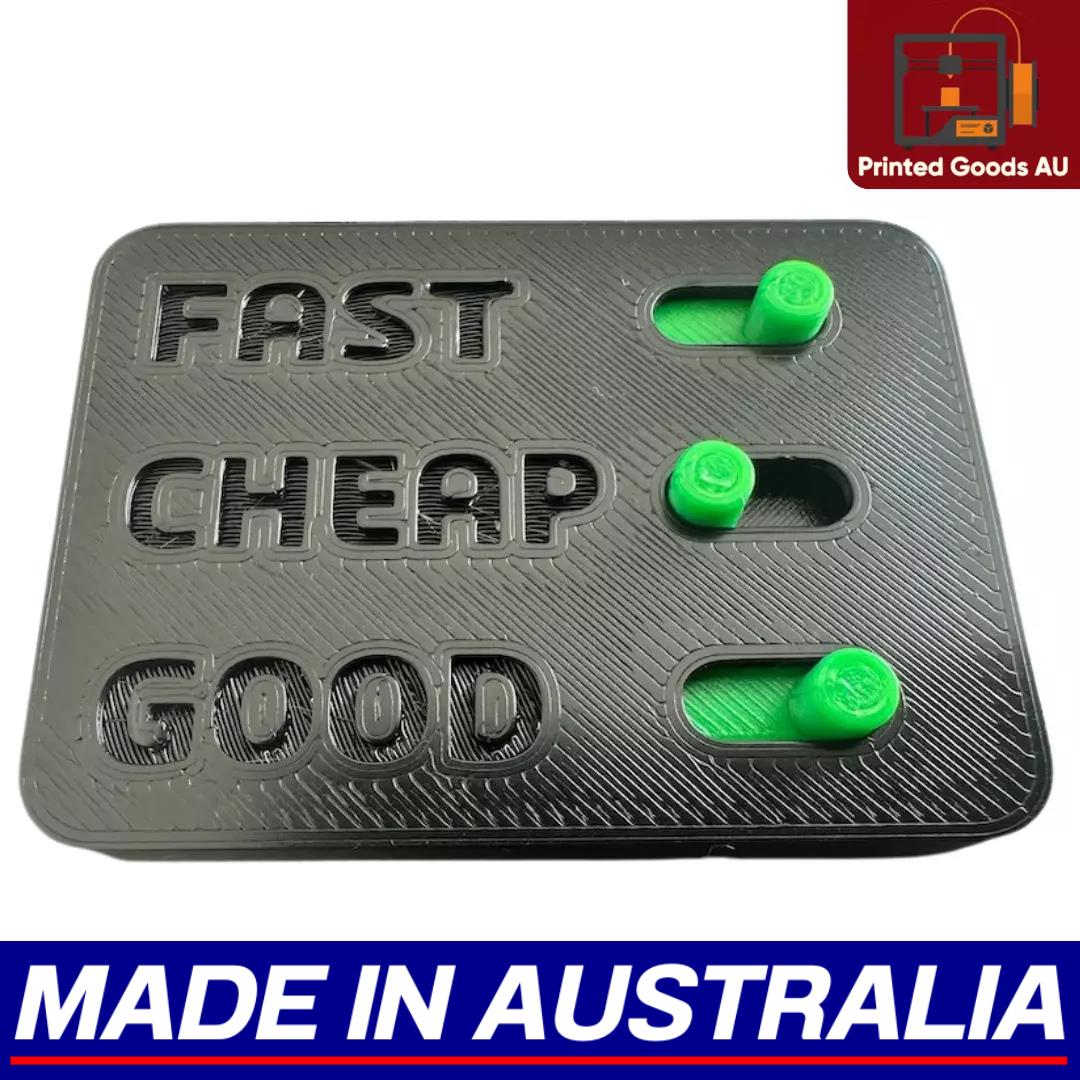 Good Fast Cheap Fidget Toy Slider: Pick Two Pricing Tool Gift Tactile Sensory