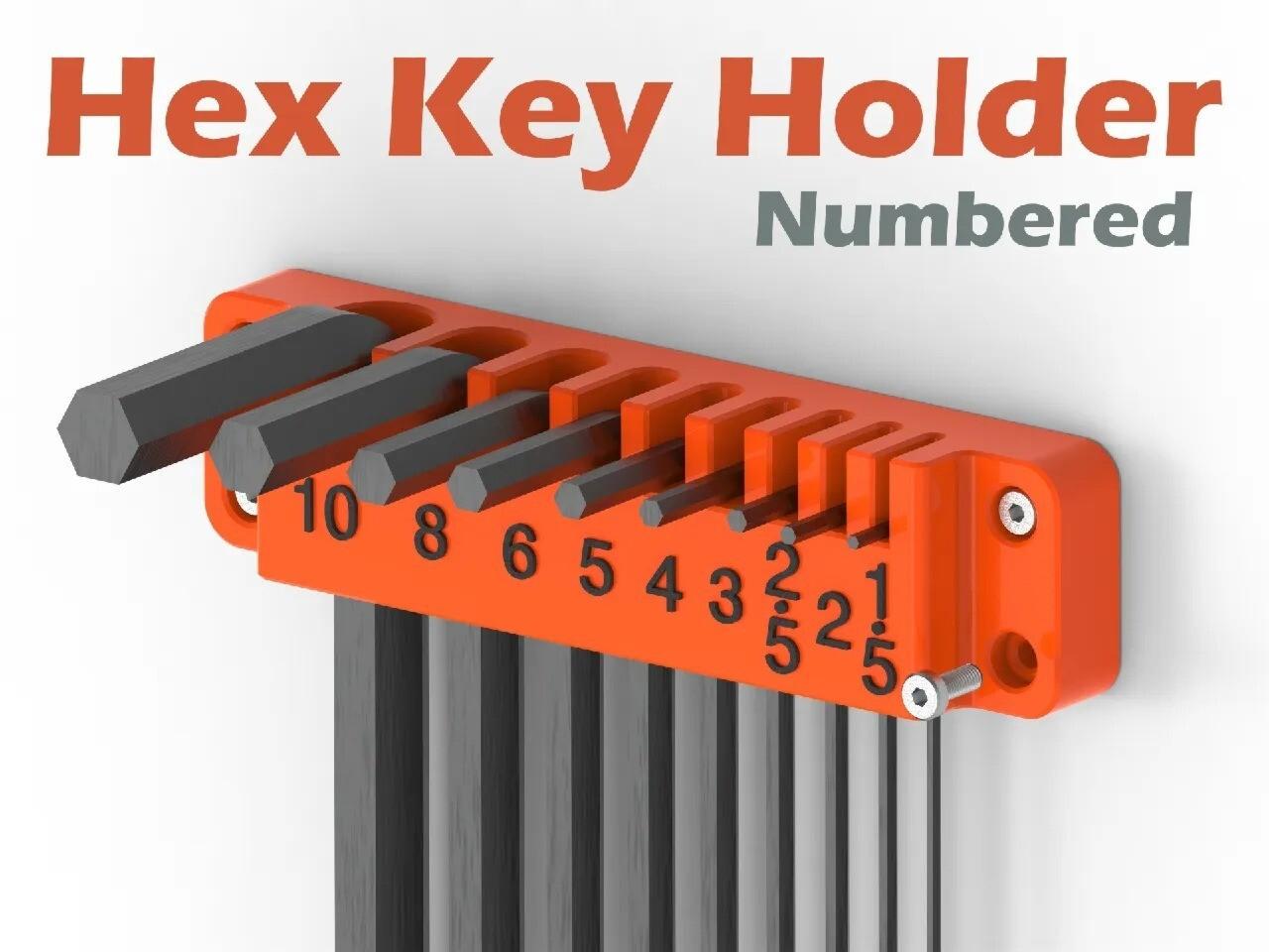 Hex Key Holder - Wall Mounted DIY Garage Workspace Screwdriver Organiser