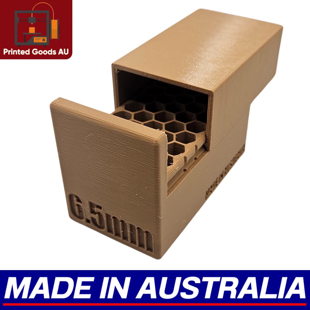 6.5 Ammo Box Dispenser Case - 40 Round Rifle Ammunition Storage Loader Range