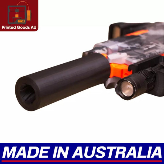 Nerf Suppressor Silencer Barrel Length Extender Gun Blaster - Made in Australia