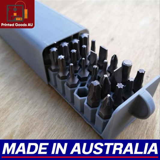 Drill Bit Organiser Storage Box Hex Case fits 36 1/4" bits Sliding Holder