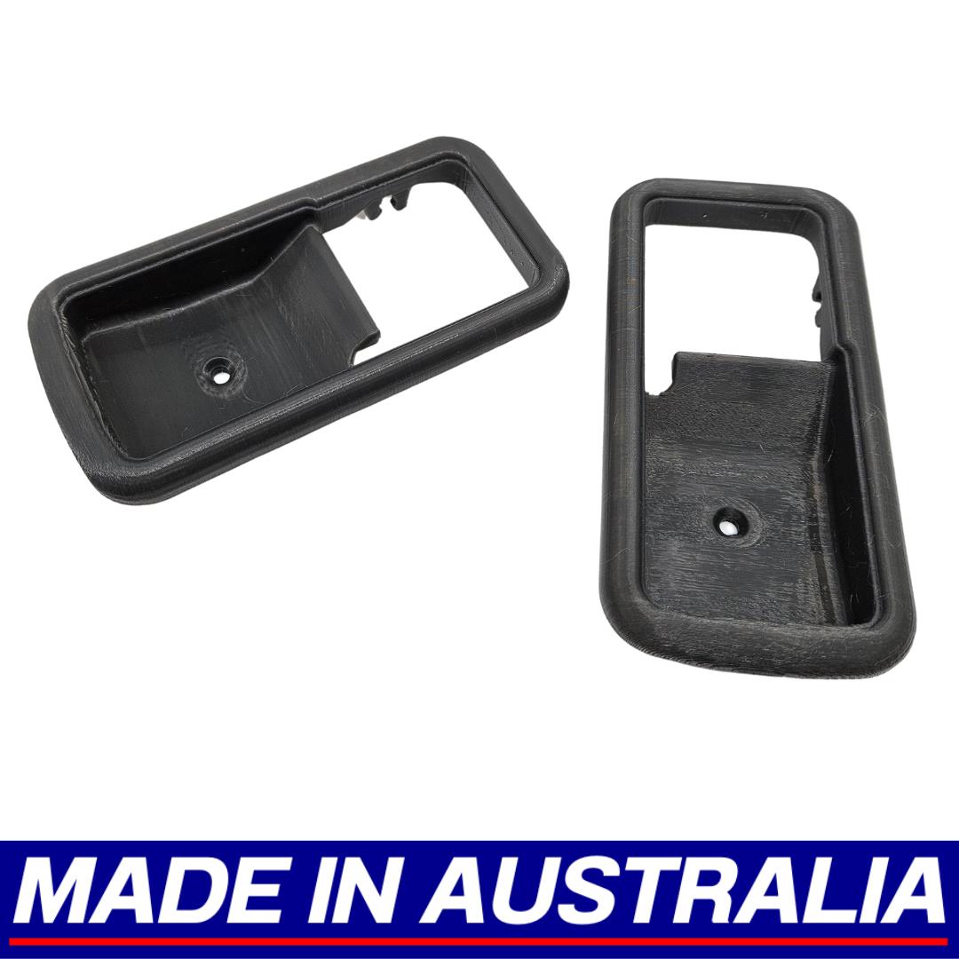2x Subaru Gen 1 Brumby Ute Door Handle Frame Interior Trim Grey BRAT 1978-81