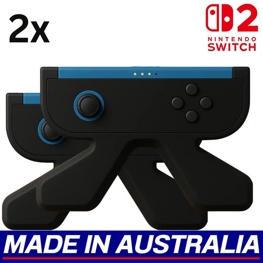 Nintendo Switch 2 Joy Con Controller Grip Adaptor Gamepad Handle Console 2x Pack