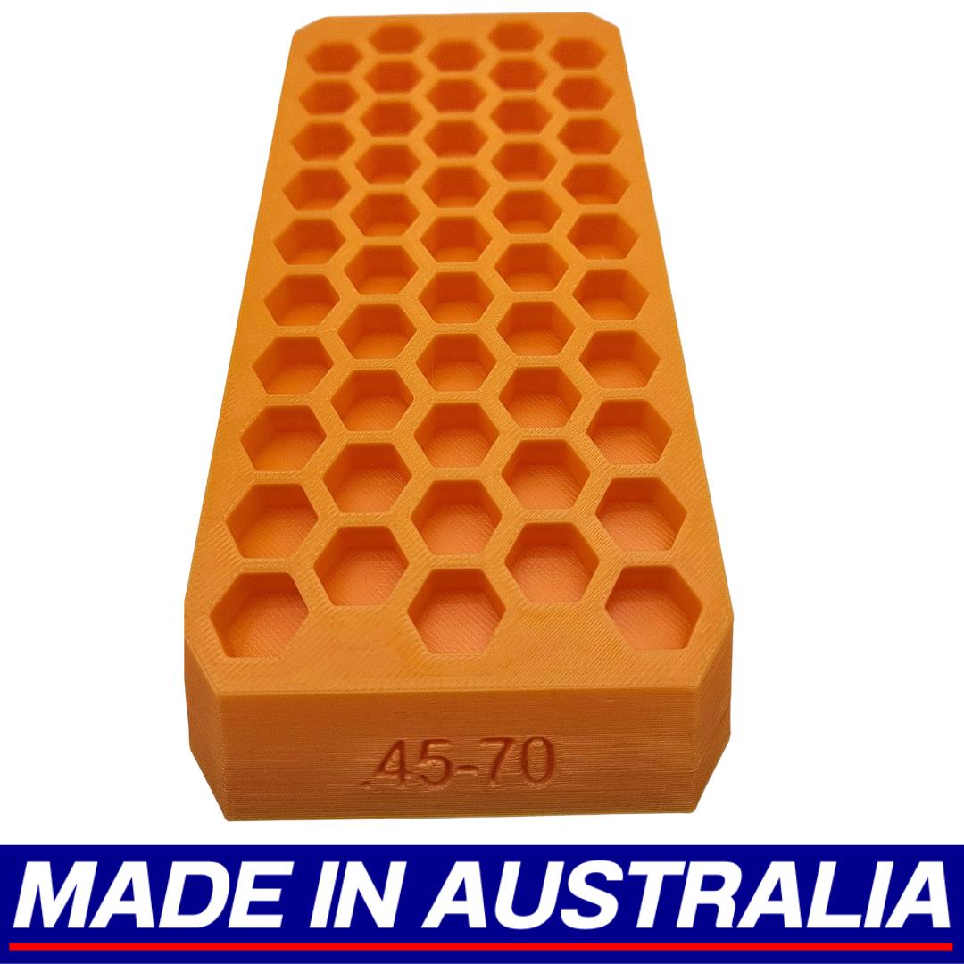 .45-70 Govt Reloading Block Ammo Stand Ammunition Loading Tray 50 Round Capacity