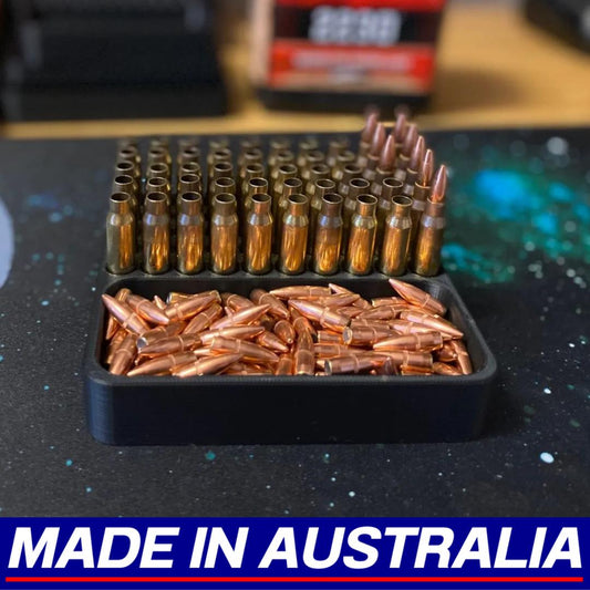 6.5 Creedmoor Reloading Block Ammo Stand Ammunition Loading Tray - 50 Round