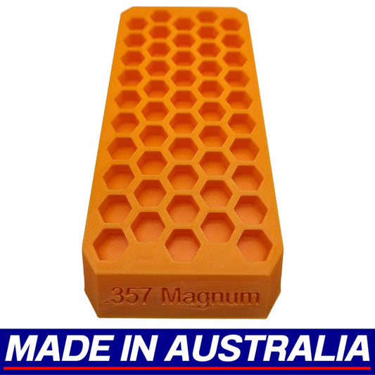 .357 Magnum Reloading Block Ammo Stand Ammunition Loading Tray 50 Round Capacity