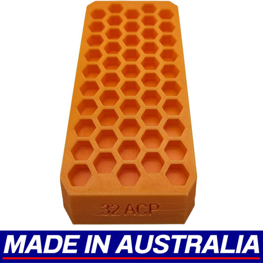 .32 ACP Reloading Block Ammo Stand Ammunition Loading Tray - 50 Round Capacity