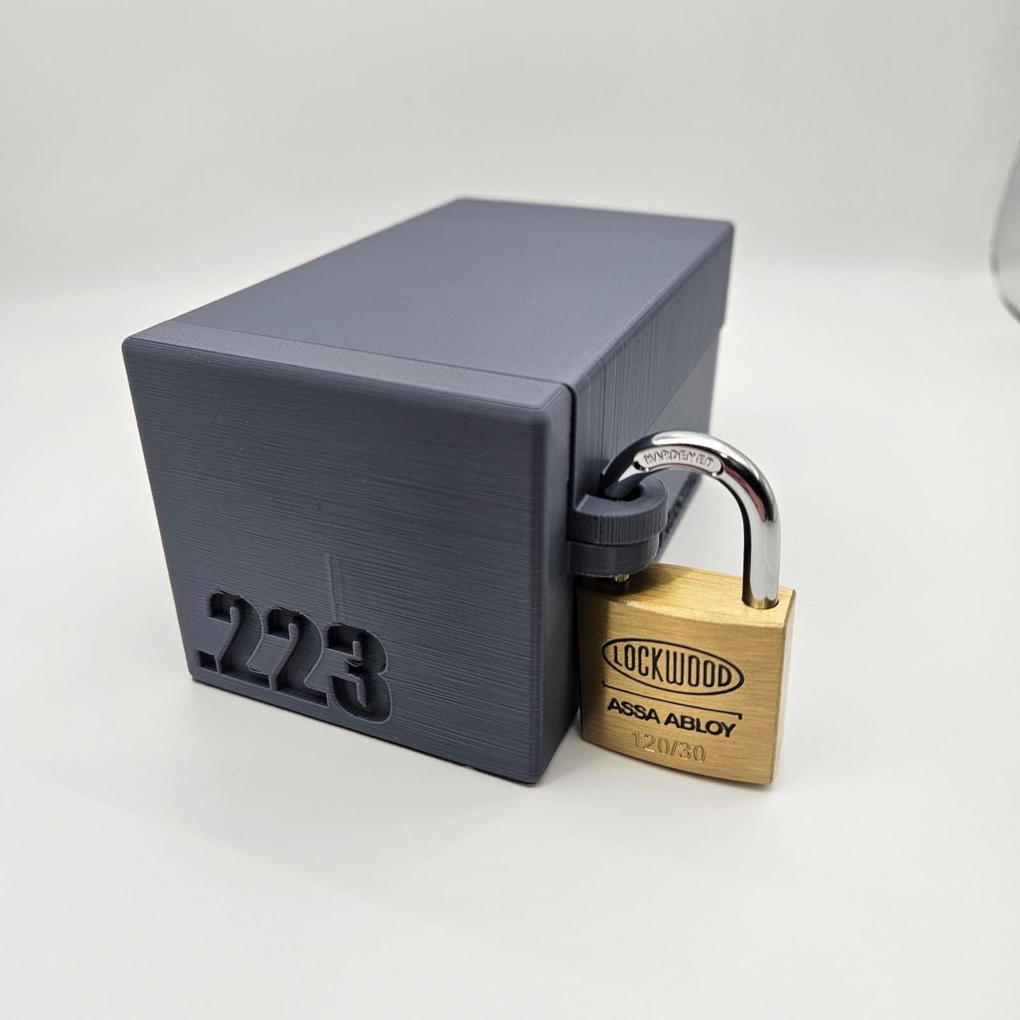 .223 Lockable Ammo Box Ammunition Dispenser Lock Case 50 Round Rifle Storage