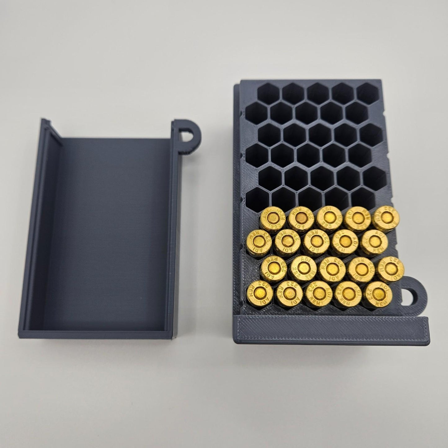 .223 Lockable Ammo Box Ammunition Dispenser Lock Case 50 Round Rifle Storage