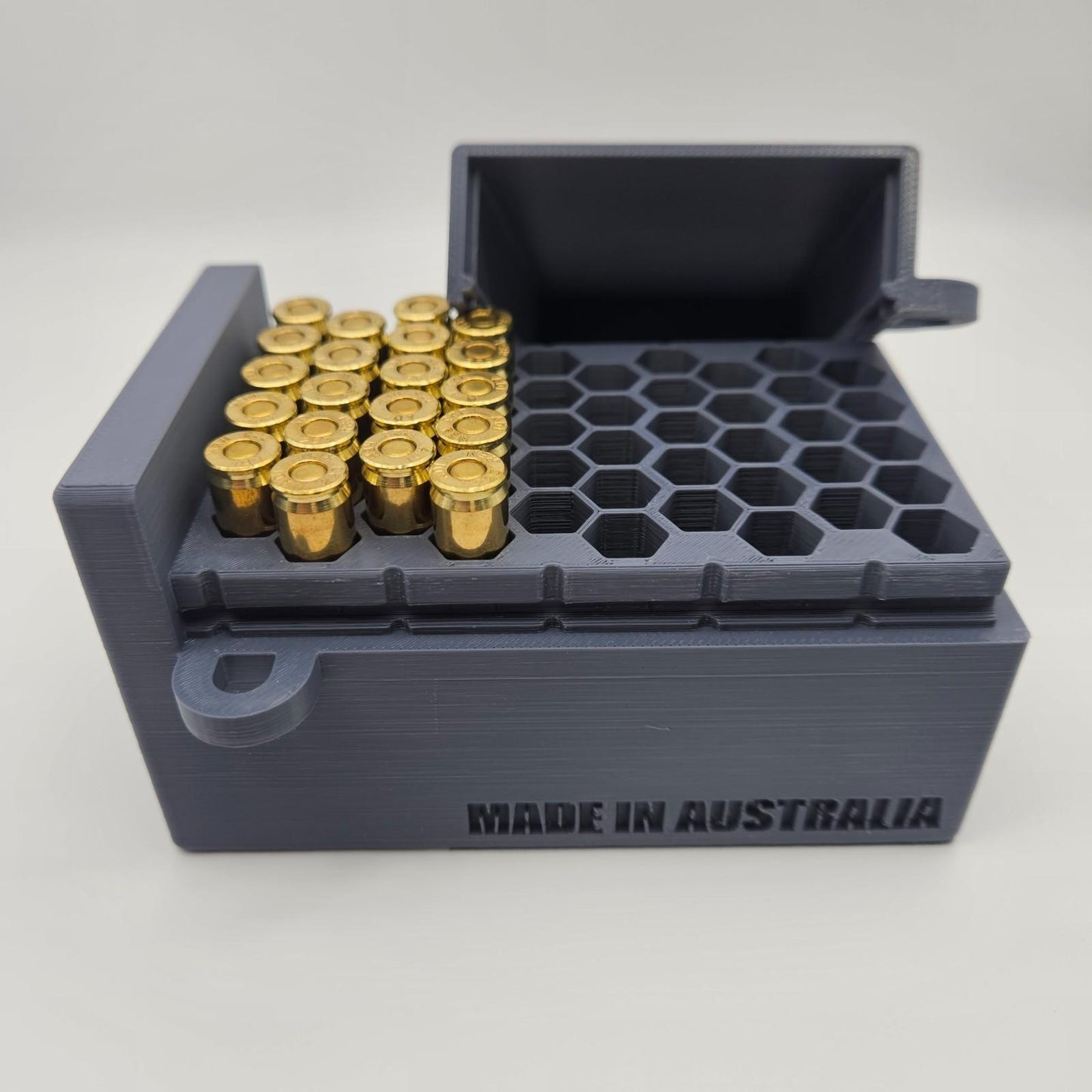 .223 Lockable Ammo Box Ammunition Dispenser Lock Case 50 Round Rifle Storage