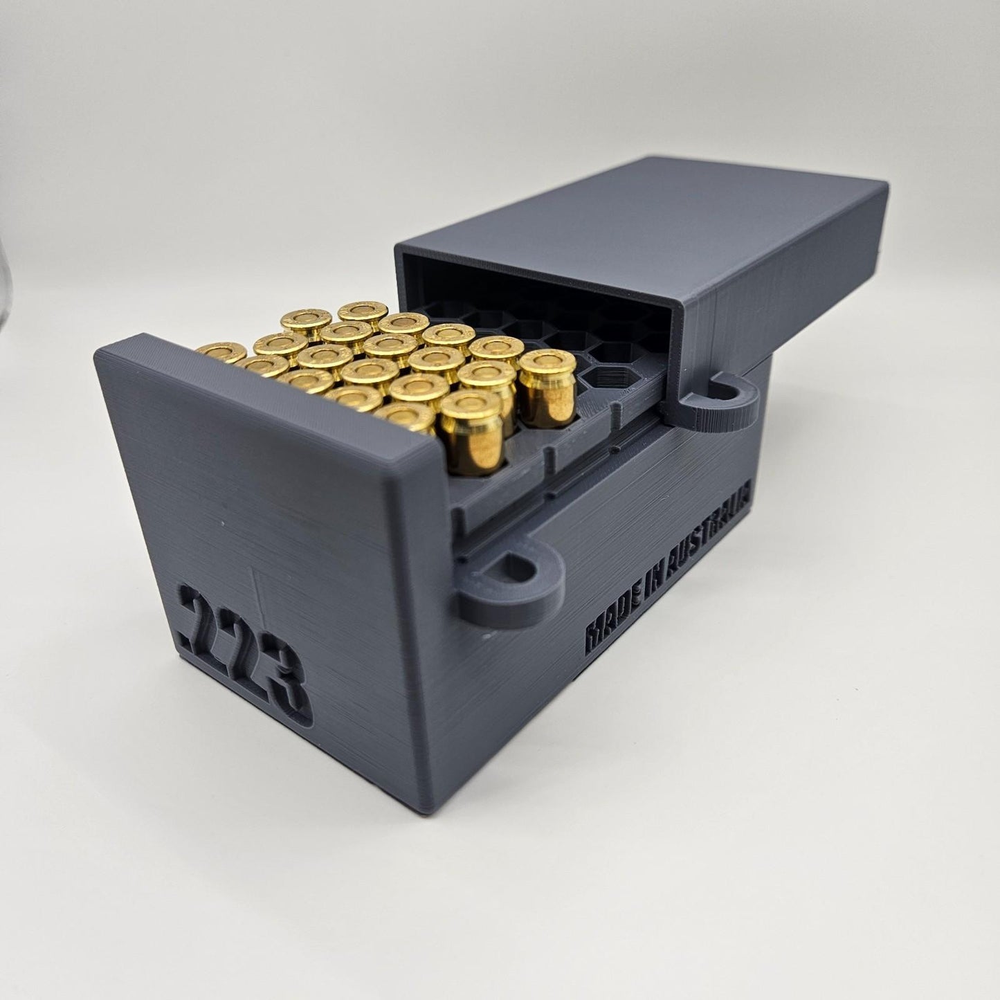 .223 Lockable Ammo Box Ammunition Dispenser Lock Case 50 Round Rifle Storage