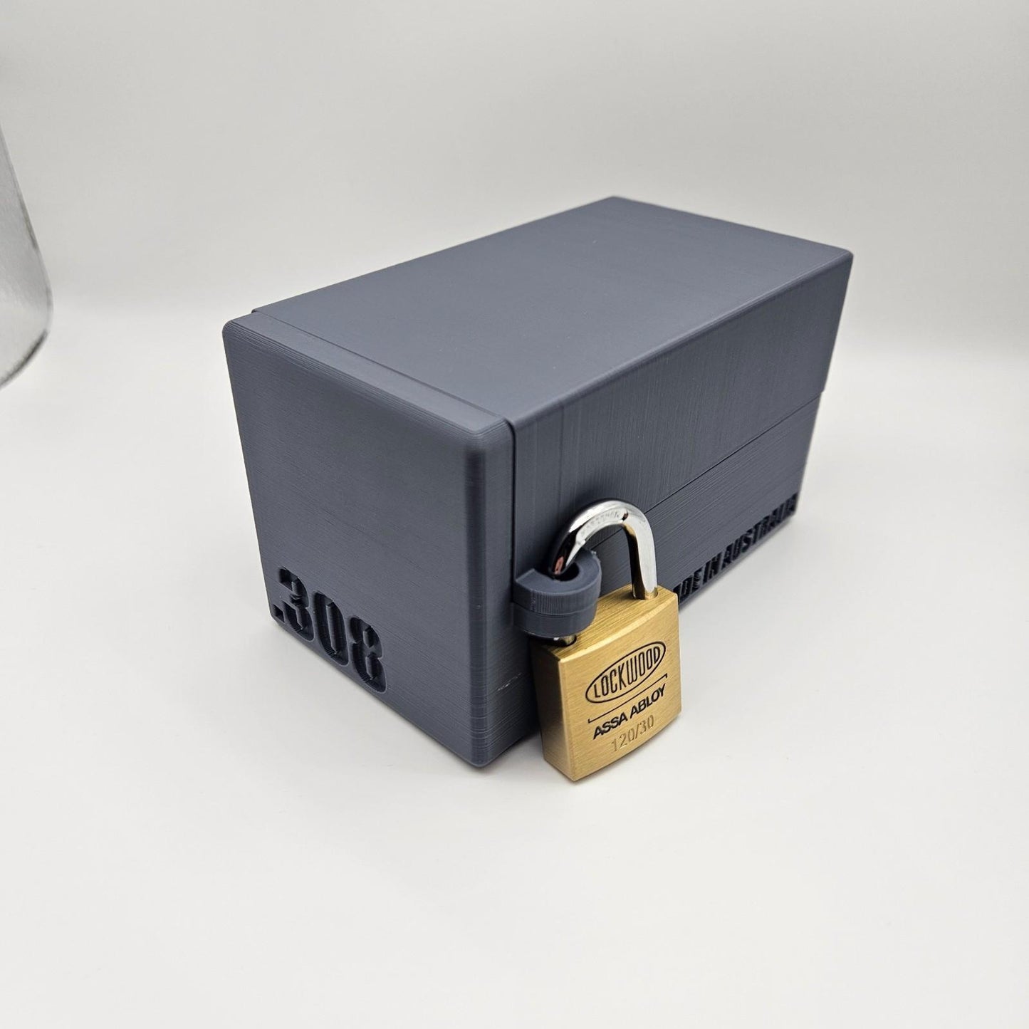 .308 Lockable Ammo Box Ammunition Dispenser Lock Case 40 Round Rifle Storage