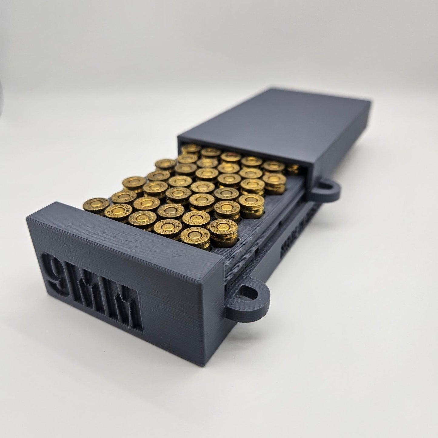 9mm Lockable Ammo Box Ammunition Dispenser Case Lock 50 Round Pistol Storage