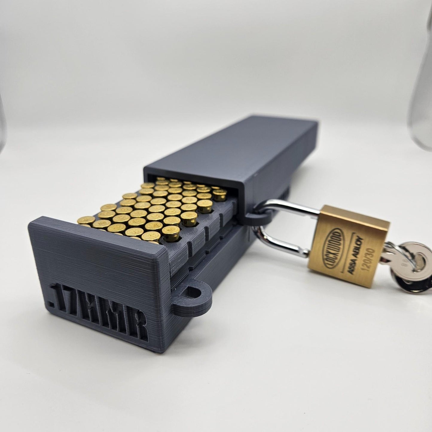 .17HMR Lockable Ammo Storage Box Ammunition Dispenser Lock Case 100 Round