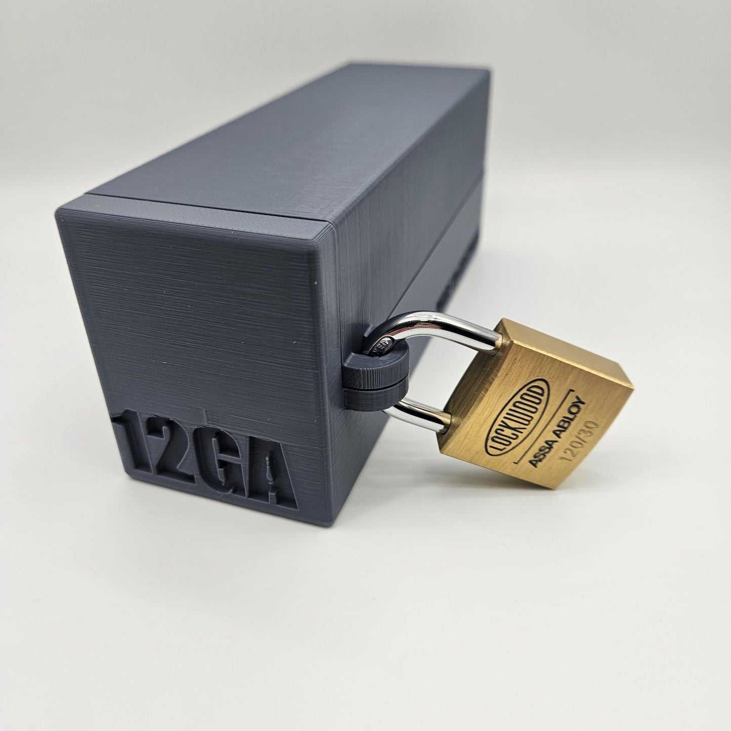 12GA Gauge Lockable Ammo Box Ammunition Dispenser Lock Case 12 Round Shotgun