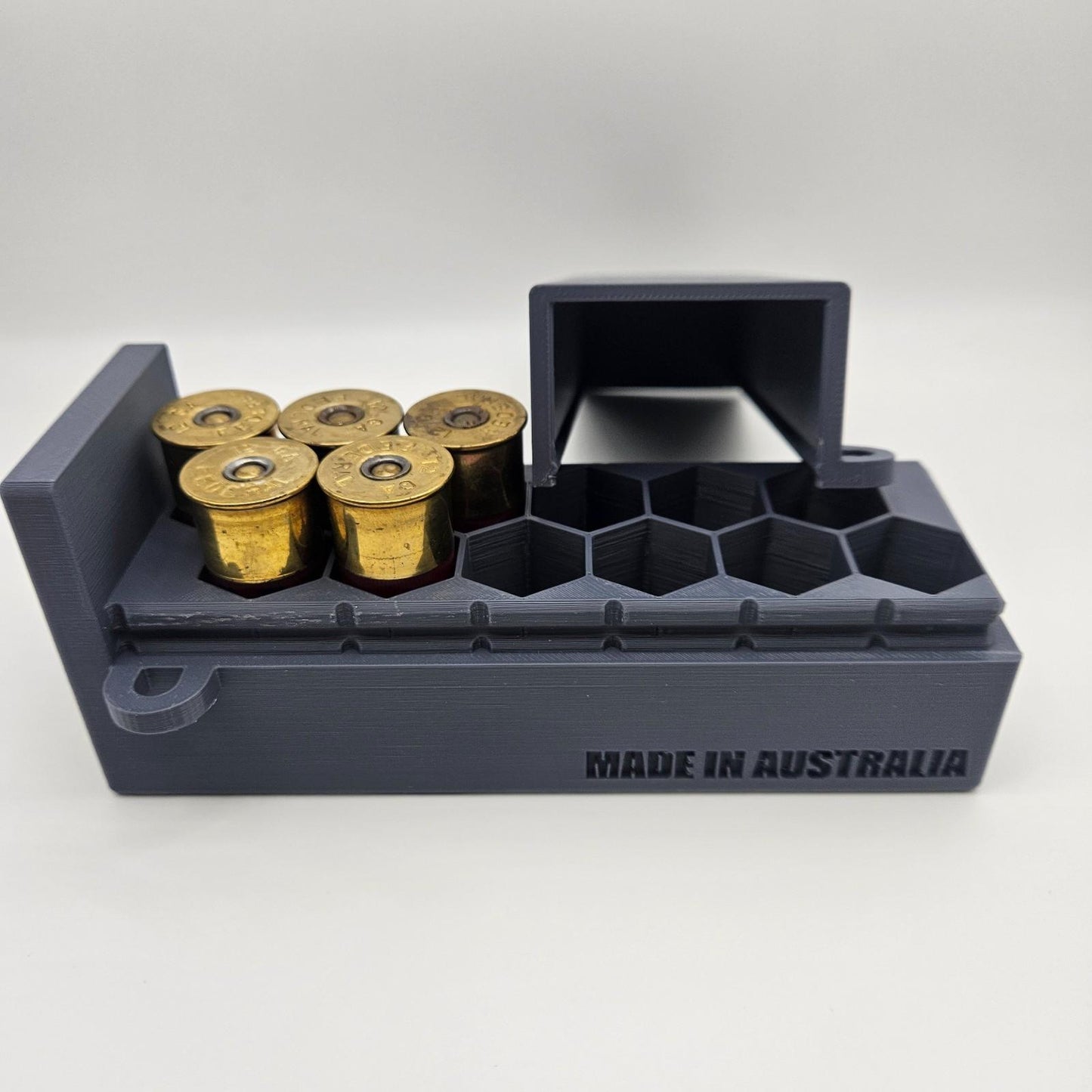 12GA Gauge Lockable Ammo Box Ammunition Dispenser Lock Case 12 Round Shotgun