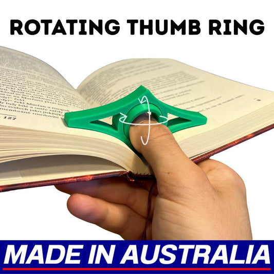 Book Holder Thumb Ring Rotating Ergonomic Support Reading Tool Bookmark Page