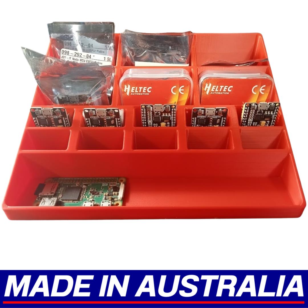 ESP32 Organiser Tray Small Electronics Modules PCB Work Storage Compartment Box