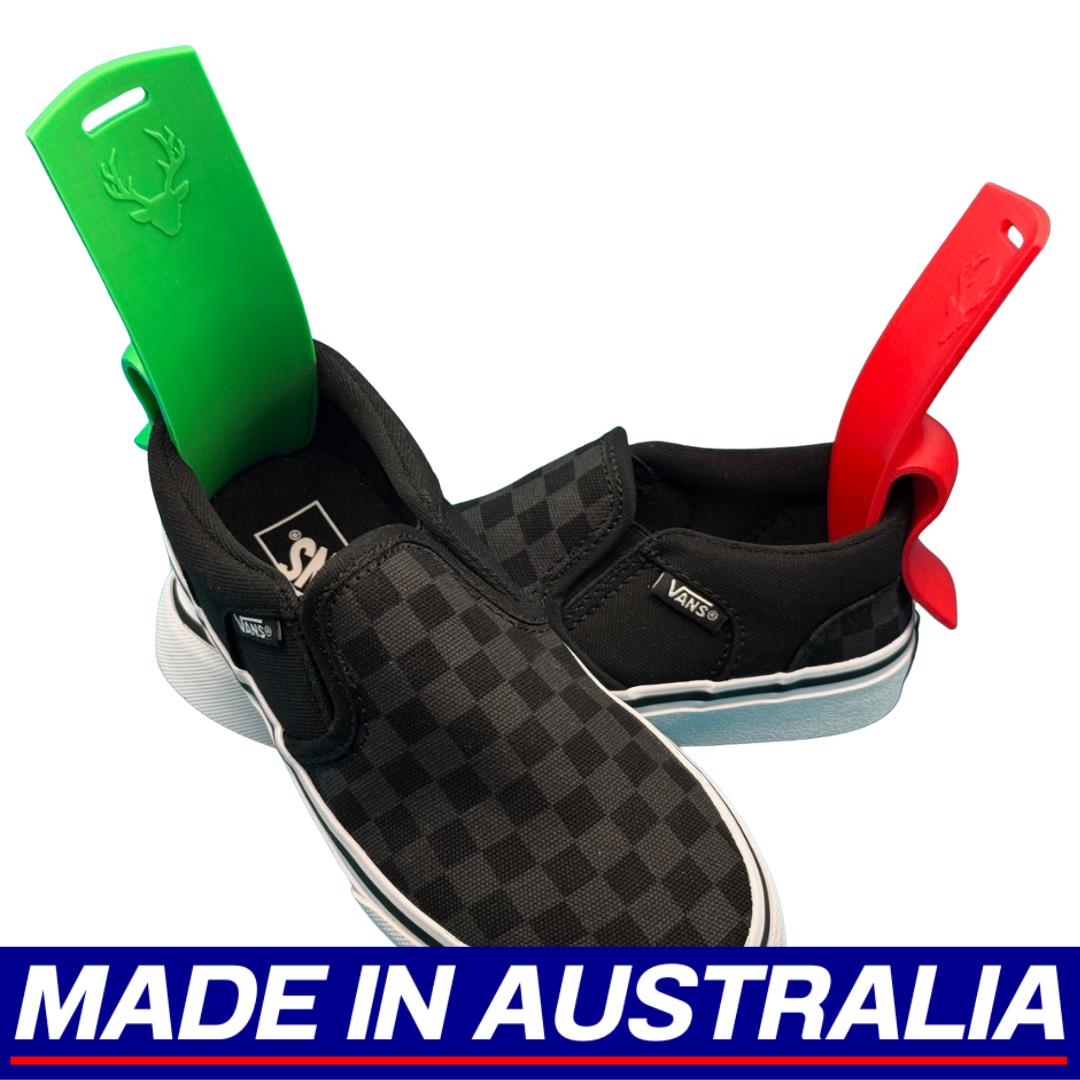 2x Quick-Slip Shoe Horn Ergonomic Fast Portable Helper Sneaker Boots Compact Aid