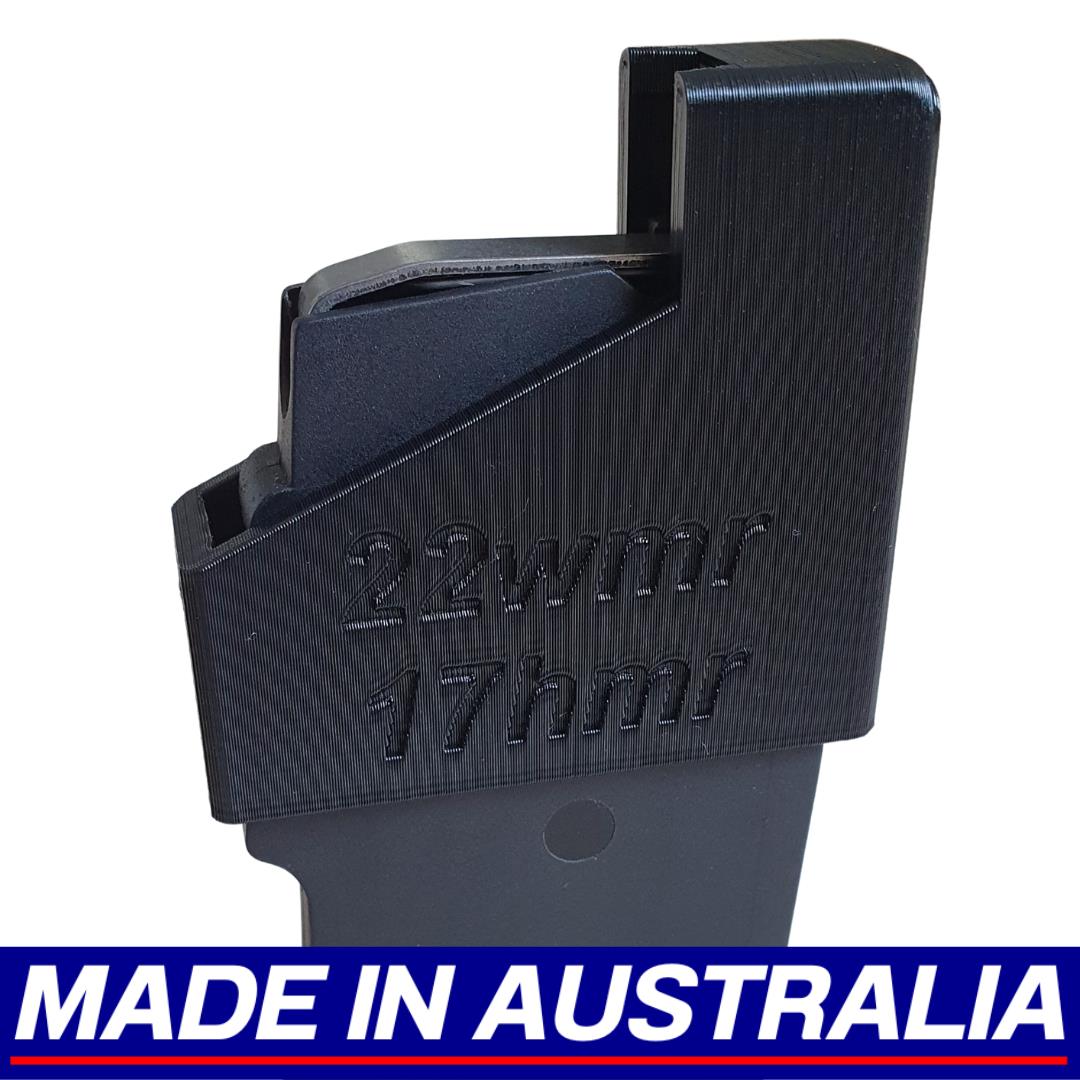 .17HMR 22 Magnum CZ Magazine Speed Loader Universal Thumb Saver Fits All 45X 515