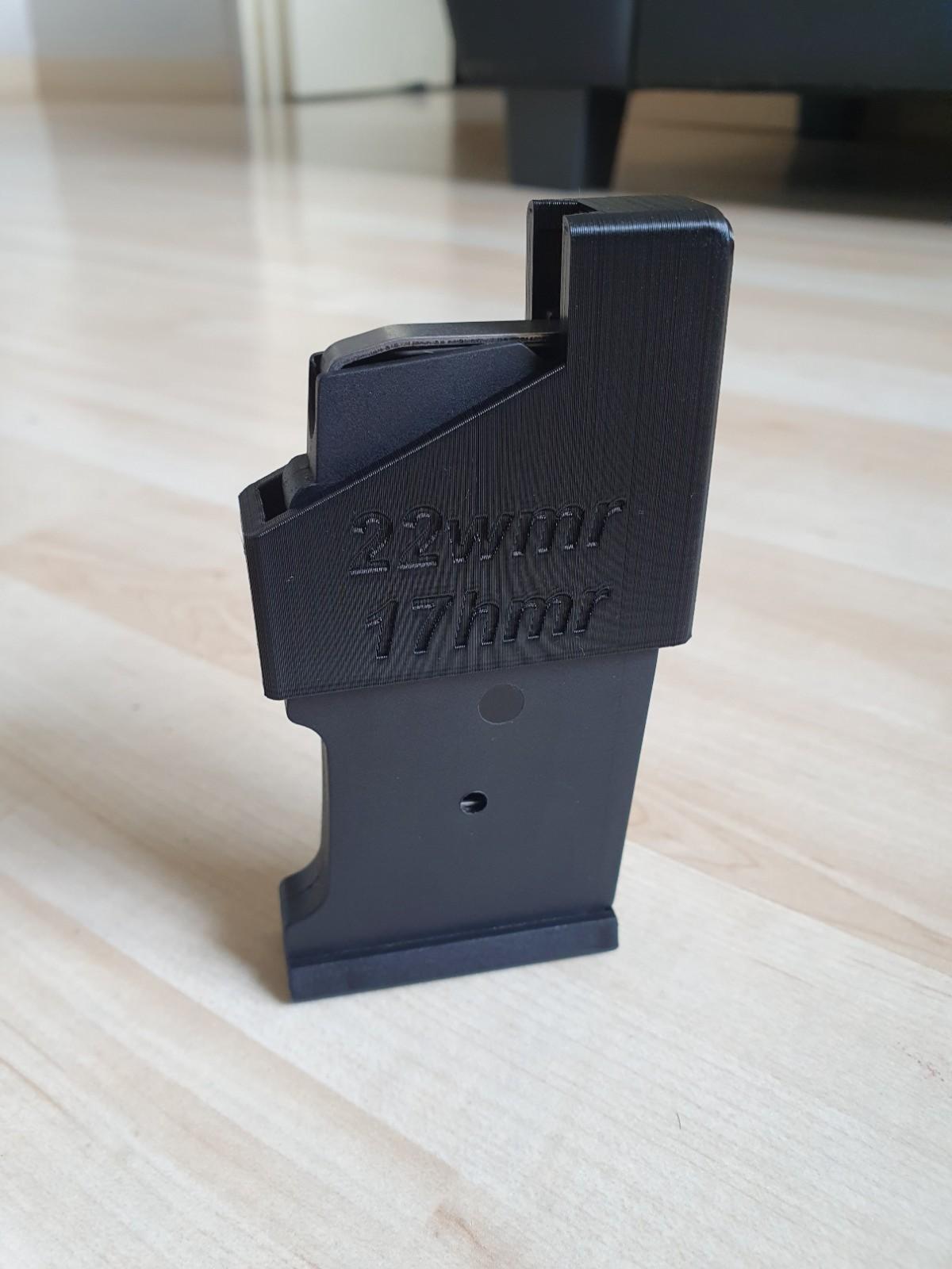 .17HMR 22 Magnum CZ Magazine Speed Loader Universal Thumb Saver Fits All 45X 515