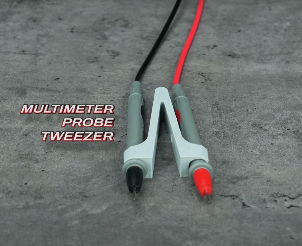Multimeter Probe Tweezer Holder Ergonomic Grip Solder PCB Tool SMD Test Circuit