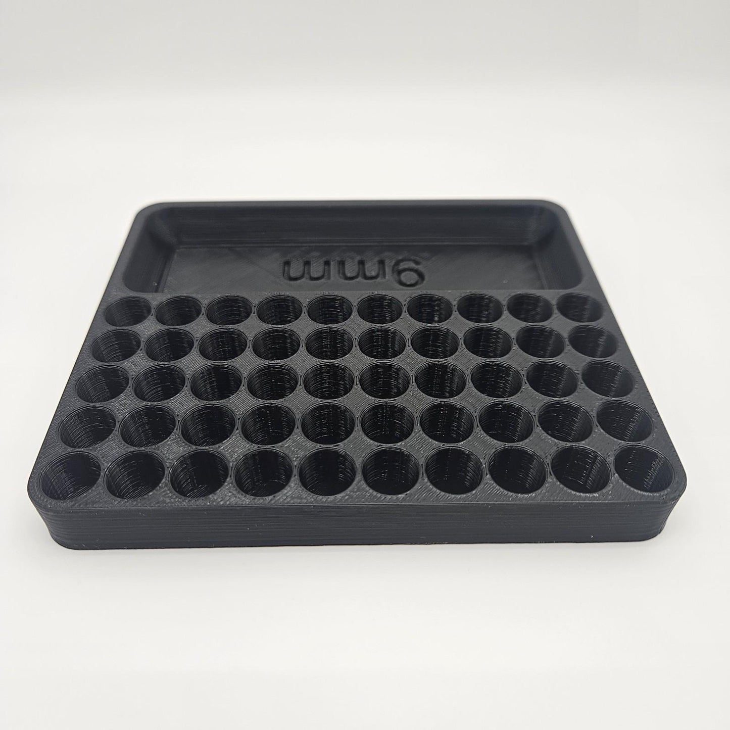 9mm Reloading Block Ammo Stand Ammunition Loading Tray 50 Round Pistol Cartridge