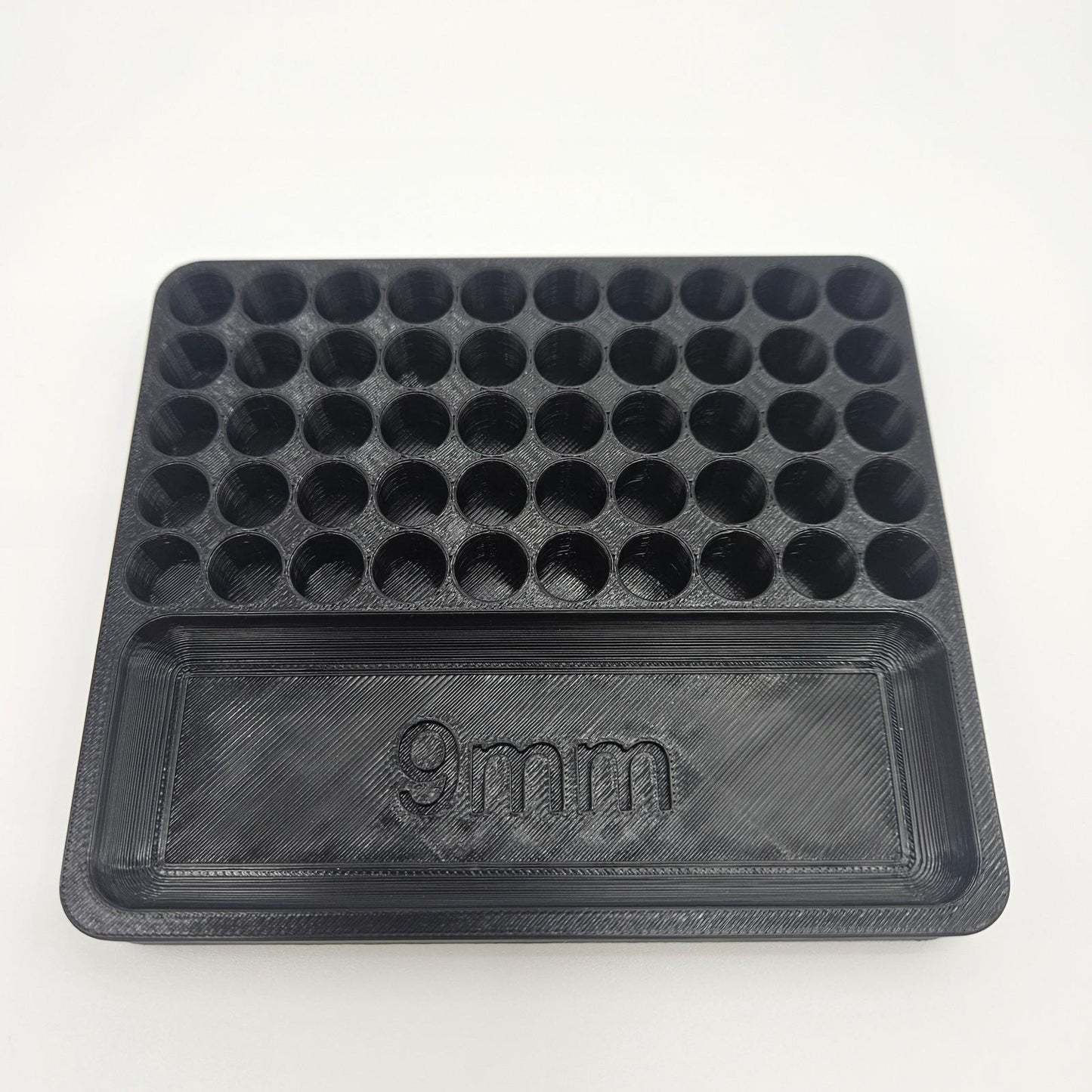 9mm Reloading Block Ammo Stand Ammunition Loading Tray 50 Round Pistol Cartridge