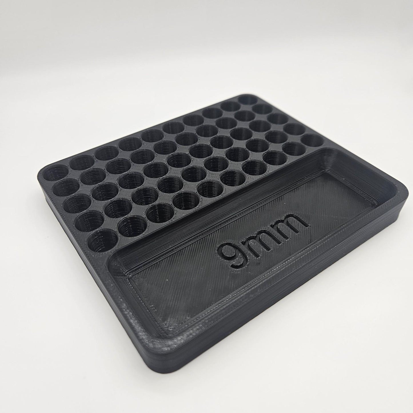 9mm Reloading Block Ammo Stand Ammunition Loading Tray 50 Round Pistol Cartridge