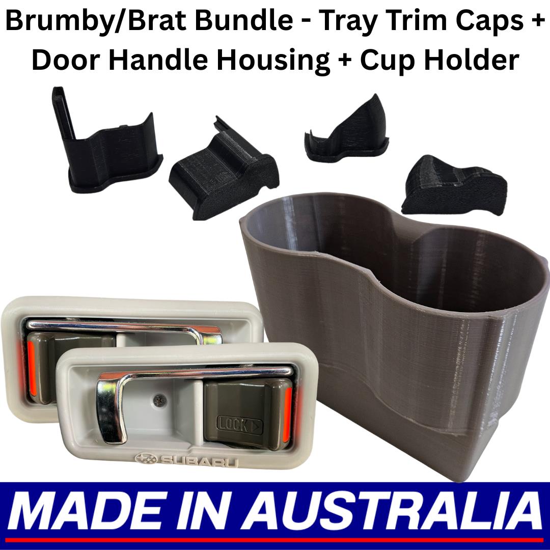 Subaru Brumby Brat Ute - Door Handle Housing, Tray End Cap Trim, Cup Holder