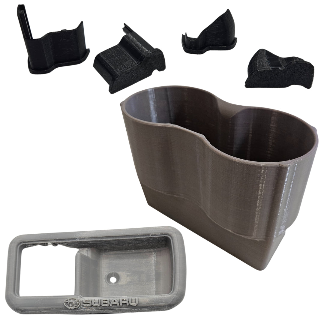 Subaru Brumby Brat Ute - Door Handle Housing, Tray End Cap Trim, Cup Holder