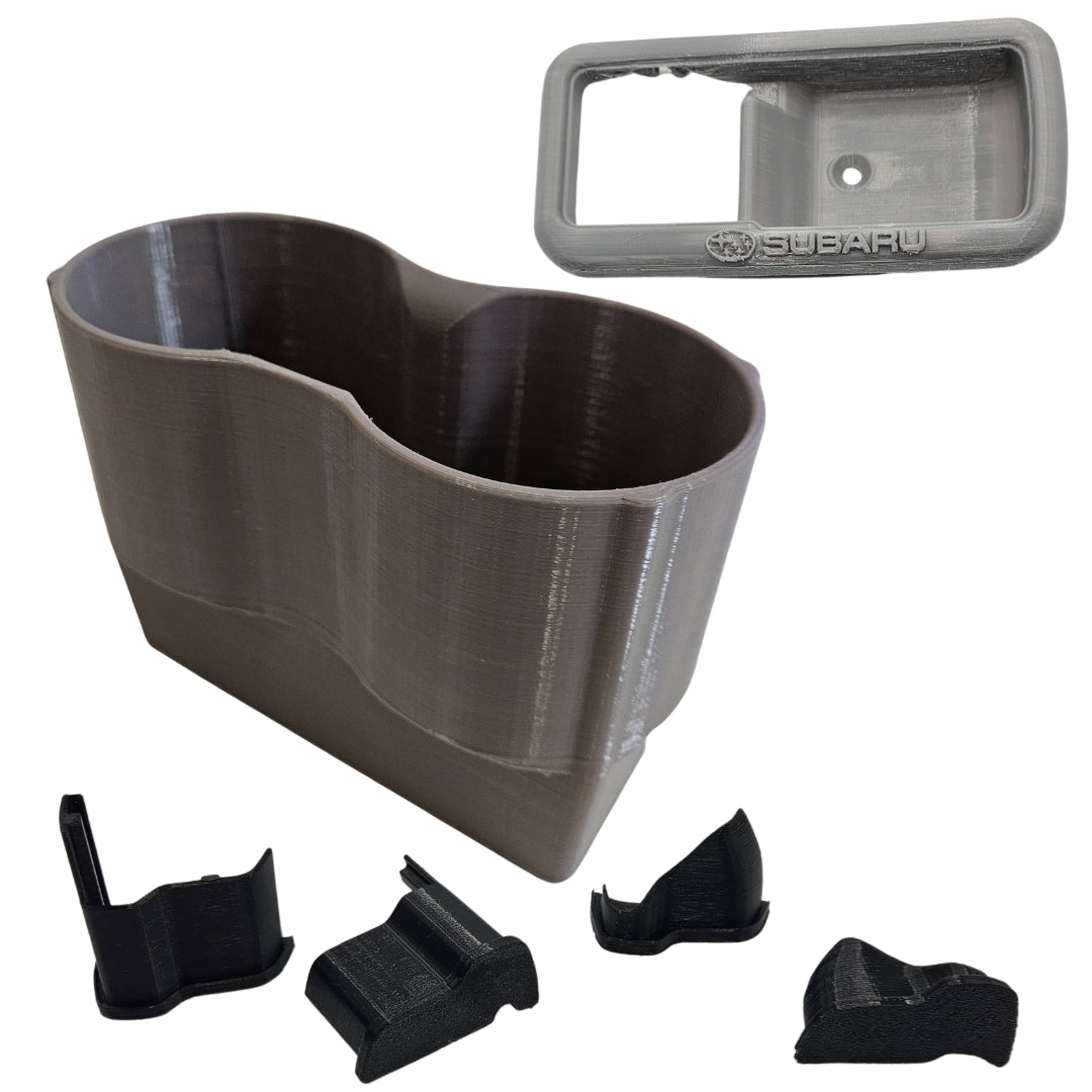 Subaru Brumby Brat Ute - Door Handle Housing, Tray End Cap Trim, Cup Holder