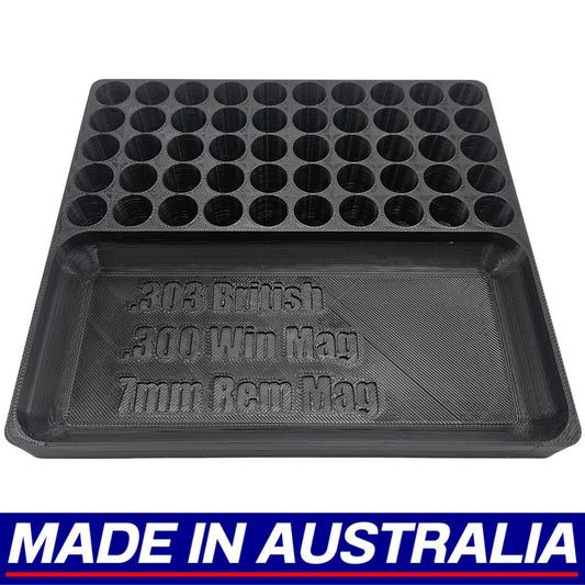 .303 .300 Win Mag 7mm Rem Reloading Block Ammo Stand Ammunition Loading Tray 50