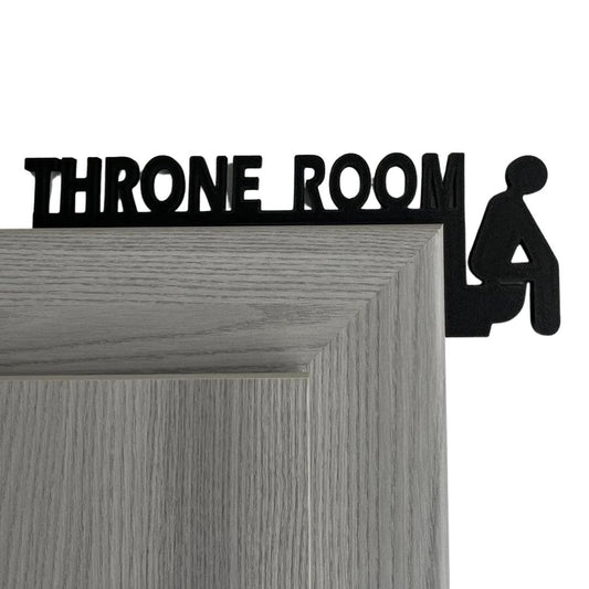 Throne Room Toilet Door Frame Sign Funny Novelty Bathroom Gag Gift Decor