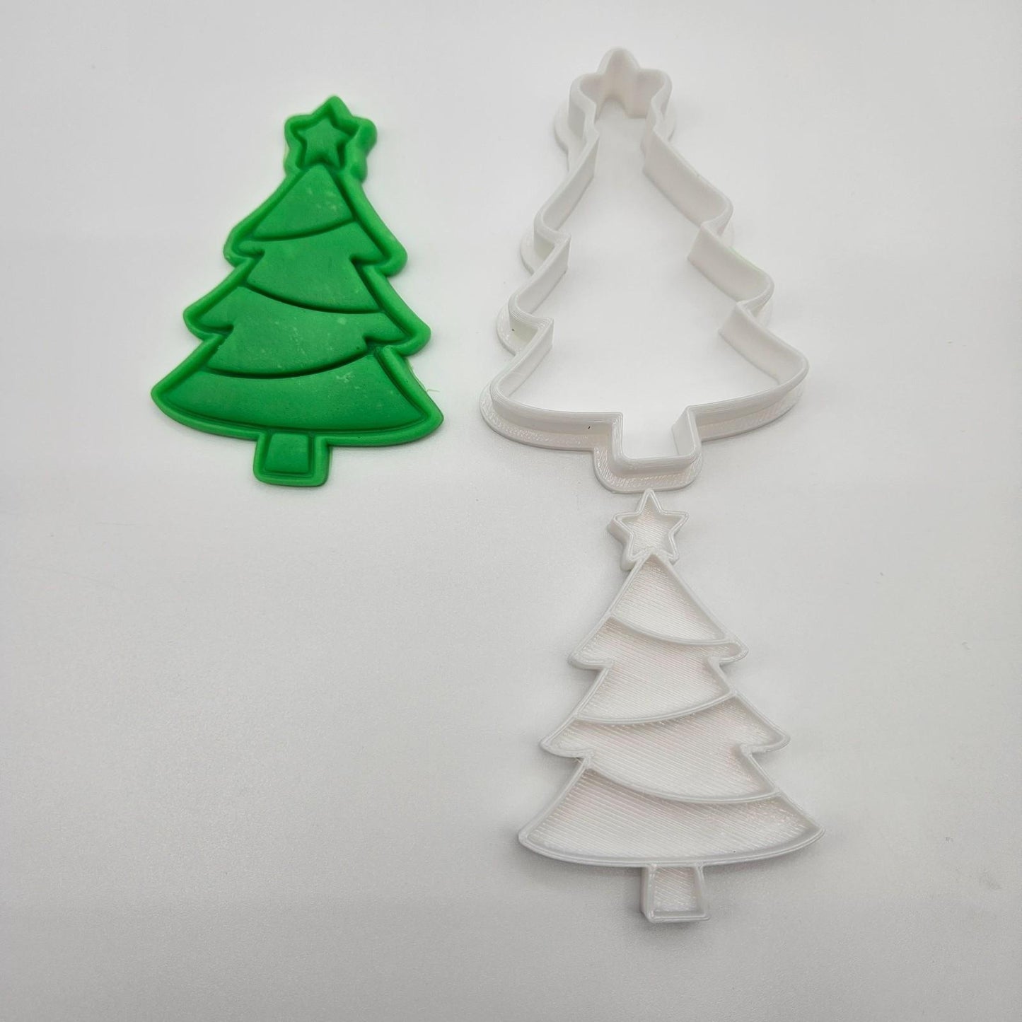 Christmas Tree Star Cookie Cutter Biscuit Set Embosser Stamp Fondant Maker