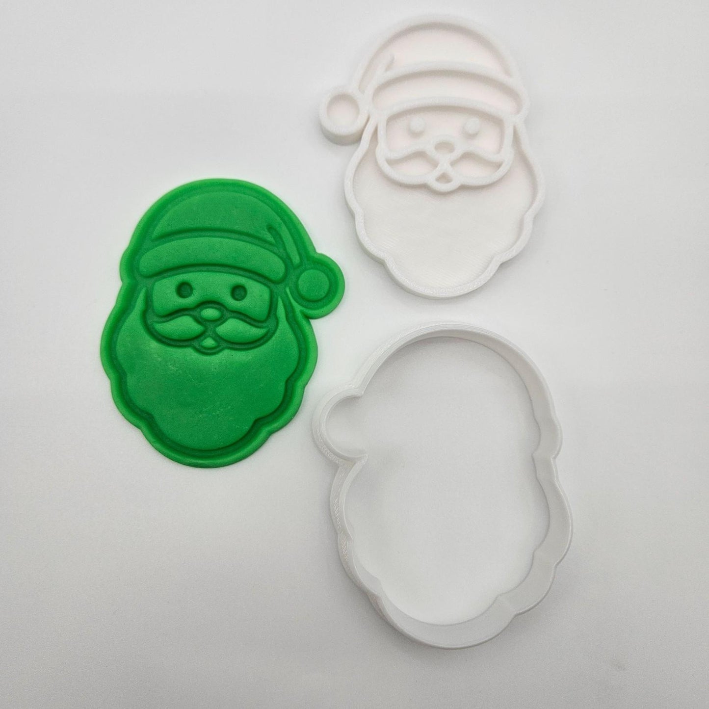 Santa Head Hat Christmas Cookie Cutter Biscuit Set Embosser Stamp Fondant Maker