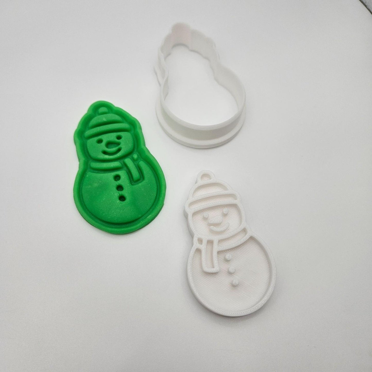 Snowman Cute Christmas Cookie Cutter Biscuit Set Embosser Stamp Fondant Maker