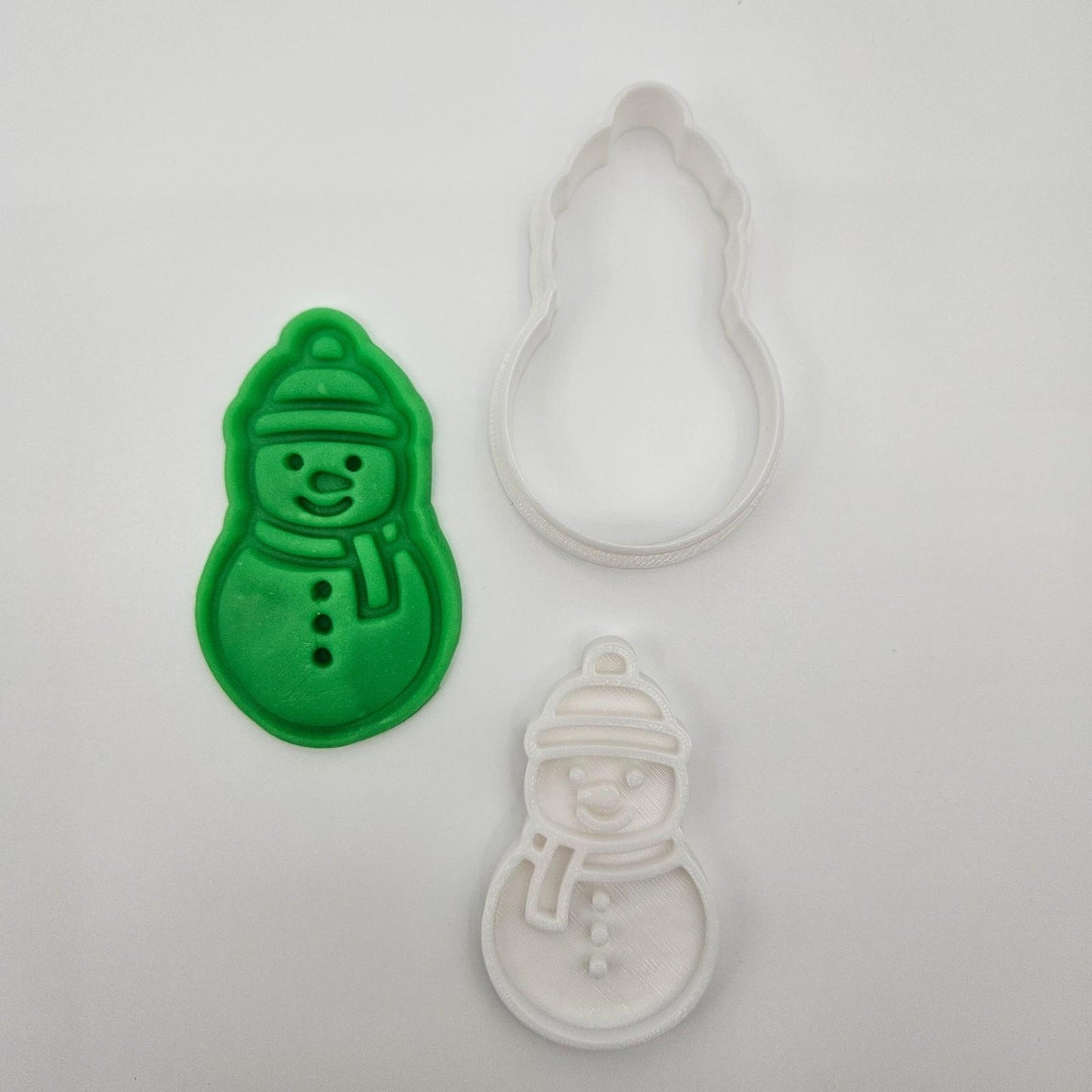 Snowman Cute Christmas Cookie Cutter Biscuit Set Embosser Stamp Fondant Maker