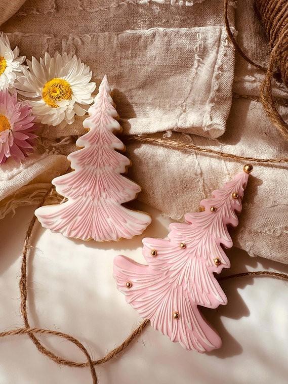 Christmas Tree Xmas Cookie Cutter Biscuit Set Embosser Stamp Fondant Maker