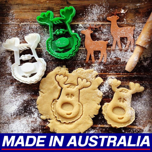 Rudolph the Red Nosed Reindeer Christmas Cookie Cutter Biscuit Set Stamp