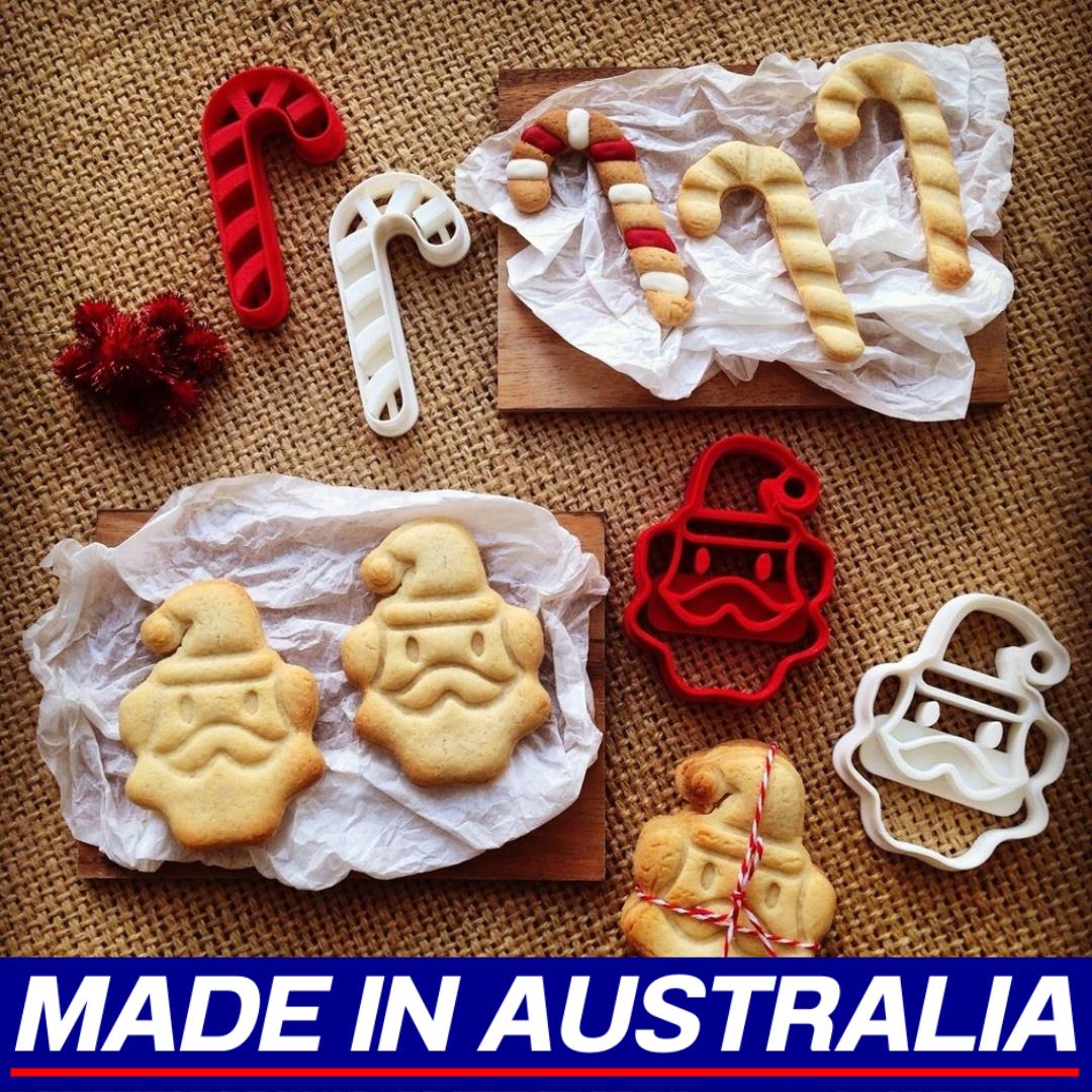 Santa Hat Christmas Cookie Cutter Biscuit Set Embosser Stamp Fondant Maker