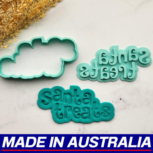 Santa Treats Christmas Cookie Cutter Biscuit Set Embosser Stamp Fondant Maker