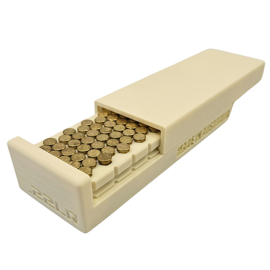 .22lr Ammo Storage Box Dispenser Case - 100 Round Ammunition Rifle Pistol Range